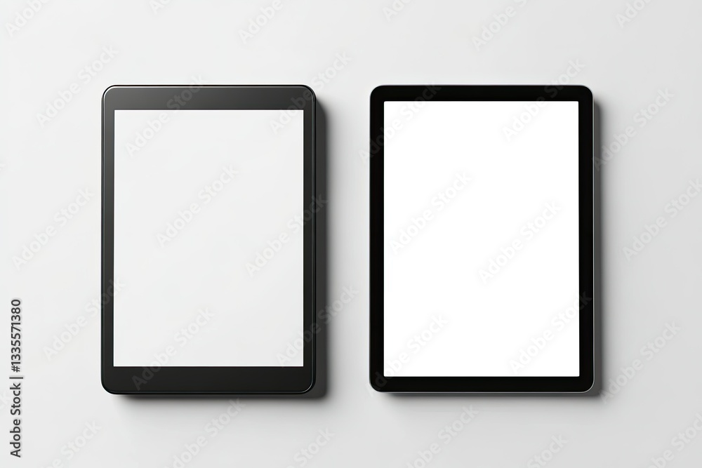 Premium Quality Image of Top View Storage Device and Tablet Premium Quality Image of Top View Storage Device and Tablet