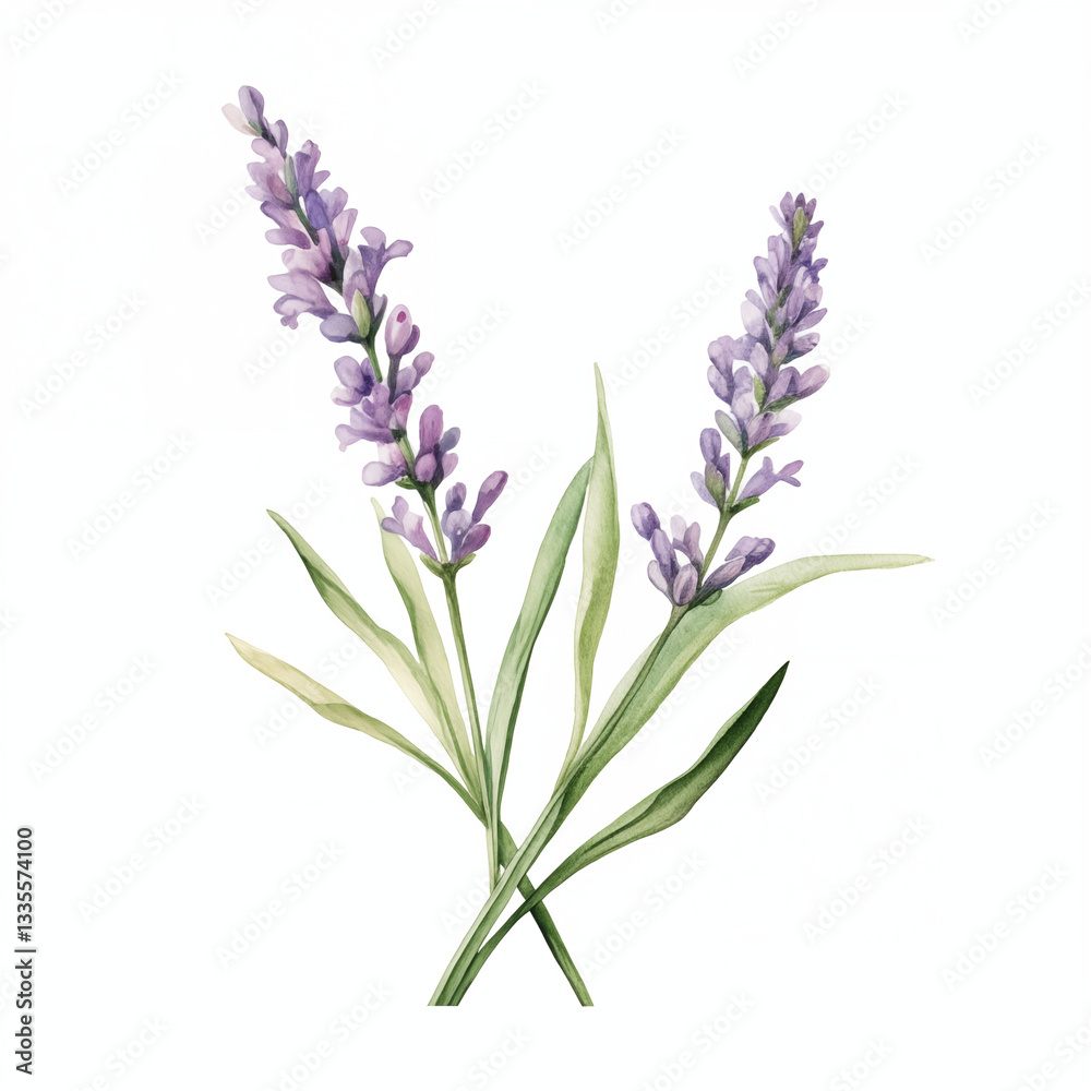 Fototapeta premium lavender isolated on white background