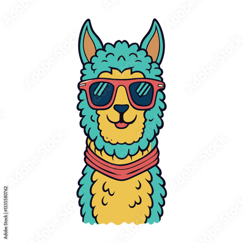 alpaca Llama in white background