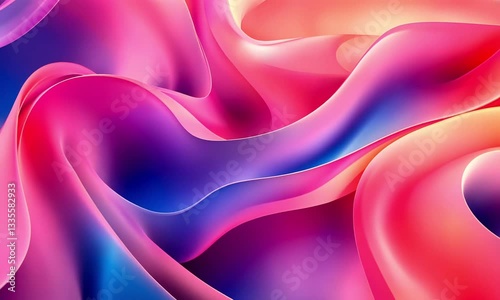 Pink and violet soft waves creating a dreamy and fluid artistic background.