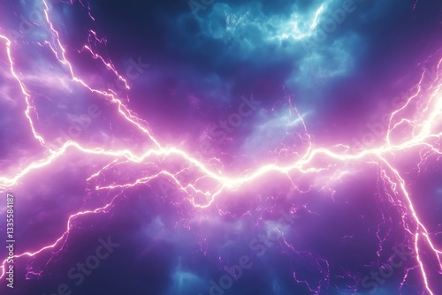 Wallpaper Mural Stunning Lightning Storm in the Sky Torontodigital.ca
