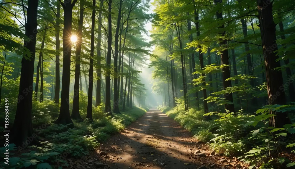 Obraz premium Forest Path Serenity