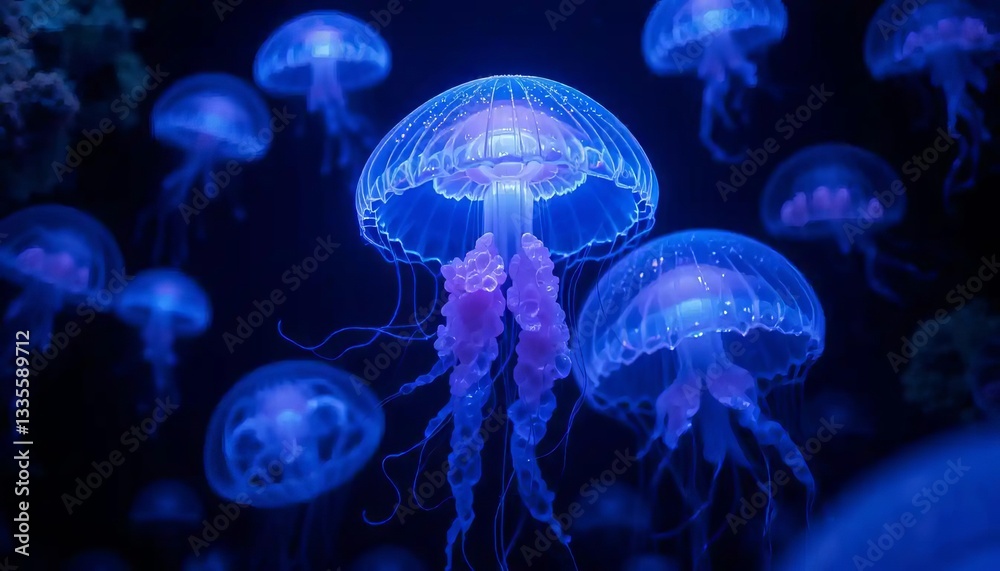 Fototapeta premium Deepsea Jellyfish Glow