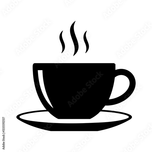 Hot Coffee Cup with Steam