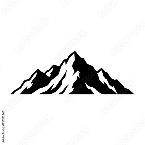 Rugged Mountain Range Silhouette