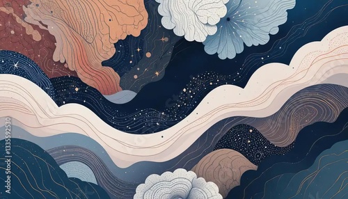 Serene Abstract Organic Shapes