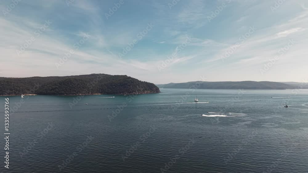 Stunning Aerial Drone View of Palm Beach, NSW, Australia – Golden Sands, Turquoise Waters & Barrenjoey Lighthouse. 4k Footage Stunning Aerial Drone View of Palm Beach, NSW, Australia – Golden Sands, Turquoise Waters & Barrenjoey Lighthouse. 4k Footage