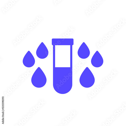 water testing icon with a sample tube