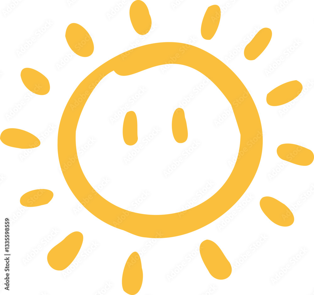 Fototapeta premium 날씨 기후 아이콘 귀여운 손그림