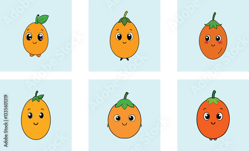 Cute hala fruit cartoon vector