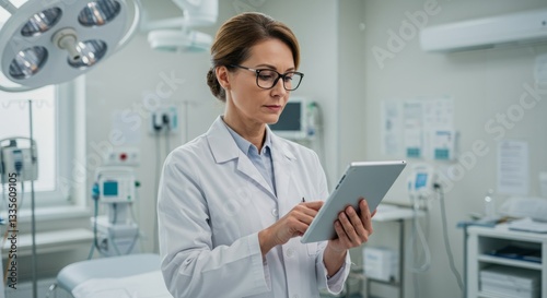 Wallpaper Mural Female doctor using tablet in hospital Torontodigital.ca