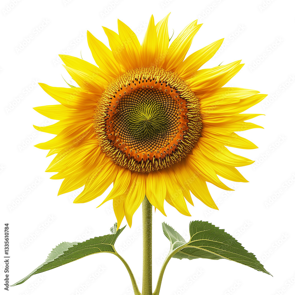 Fototapeta premium Vibrant Yellow Sunflower Isolated Black Background Botanical Summer Bloom Nature Photography Ray 