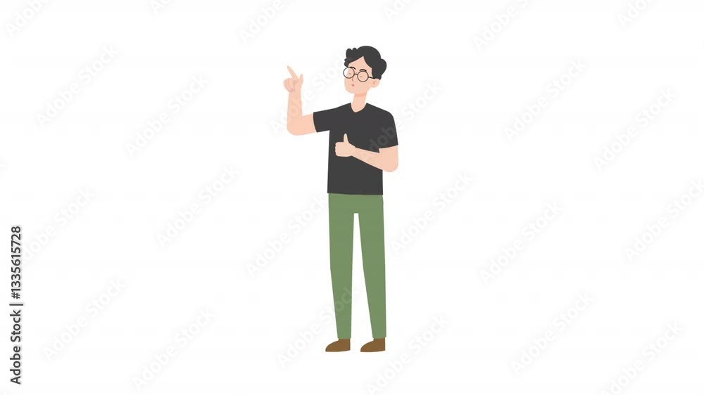 video man standing with thumbs up cartoon animation
video man standing with thumbs up cartoon animation