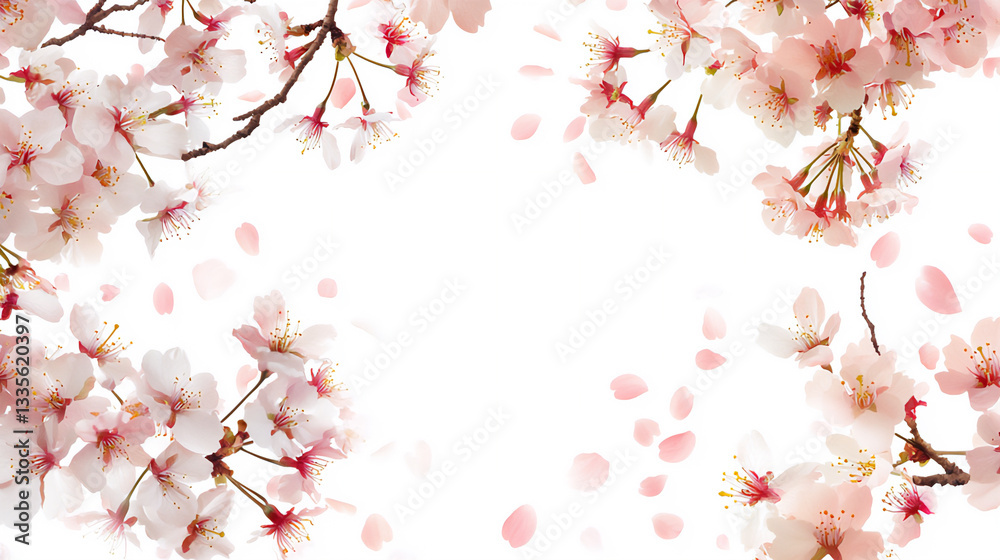 Fototapeta premium intertwined blossom frame