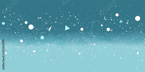 Wallpaper Mural An abstract background features geometric shapes against a blue gradient Torontodigital.ca