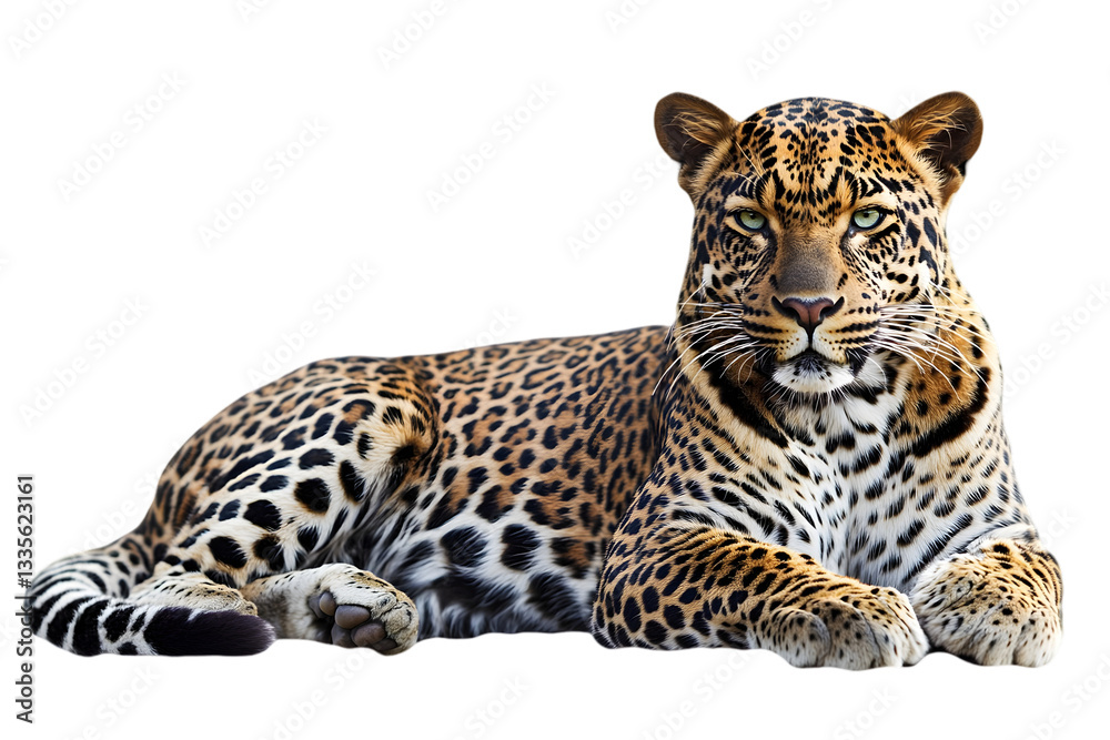 Naklejka premium Powerful Leopard Lying Down