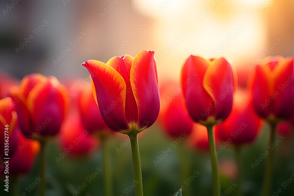 red tulips in the garden red tulips in the garden