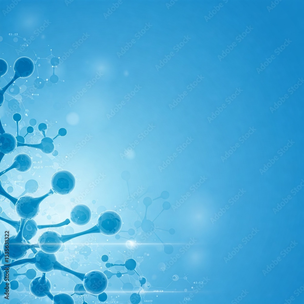 Futuristic Molecular Structures with Soft Blue Light – Abstract Medical & Technology Backgrounds Futuristic Molecular Structures with Soft Blue Light – Abstract Medical & Technology Backgrounds