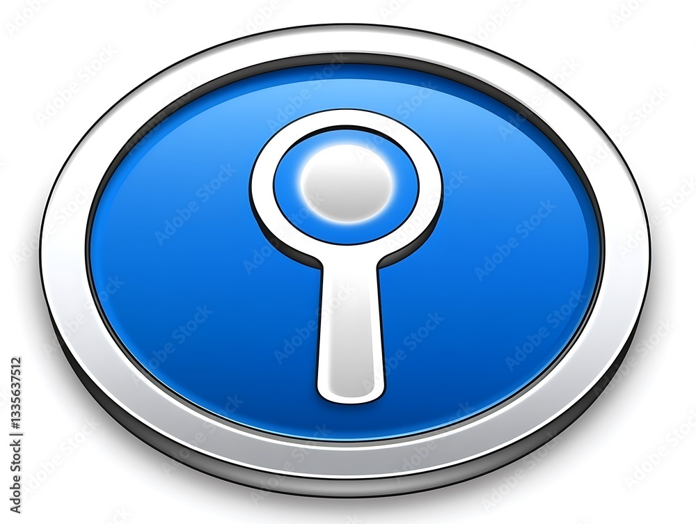 Blue Search Button Icon Blue Search Button Icon