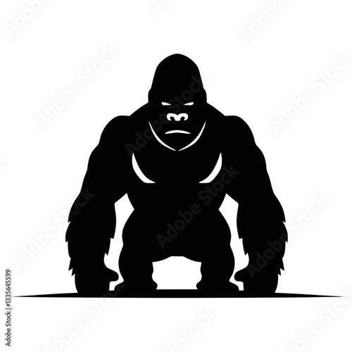 Powerful Gorilla Silhouettes: Art and Design Concepts photo