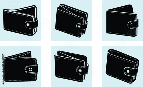 Wallet silhouette vector