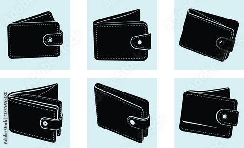 Wallet silhouette vector
