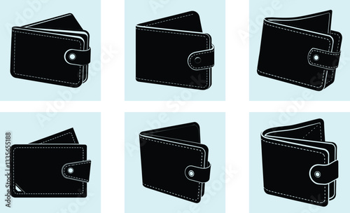 Wallet silhouette vector