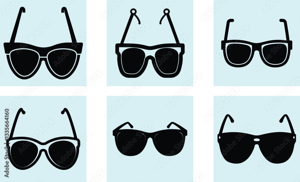 Sunglass Holder silhouette vector