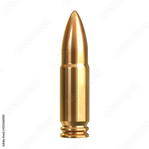 308-caliber full metal jacketed bullet, transparent  background, png