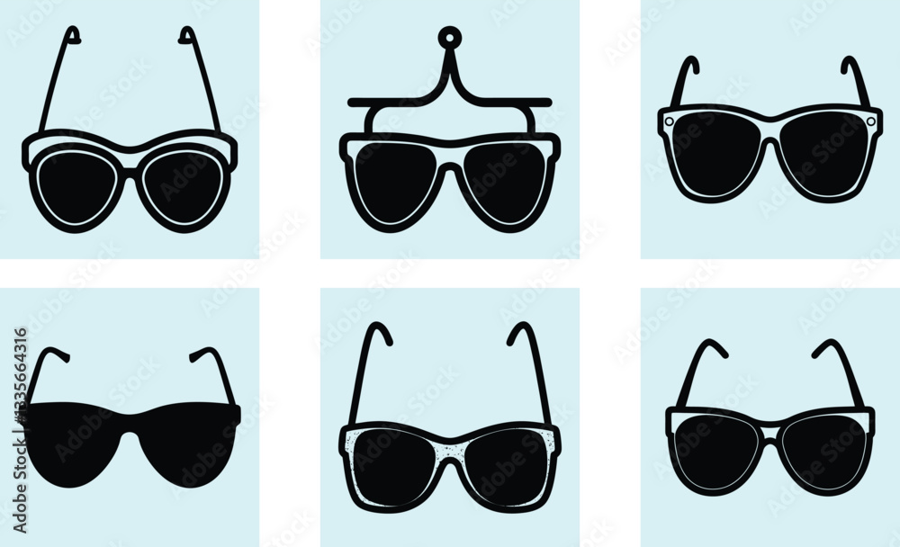 Sunglass Holder silhouette vector