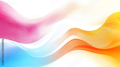Abstract halftone white background set in three colors Abstract halftone white background with three vibrant colors blending together