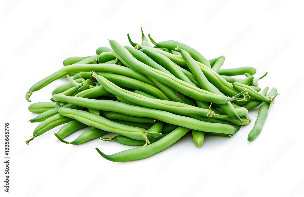 A Heap of Fresh Green Beans Ready To Cook A Heap of Fresh Green Beans Ready To Cook