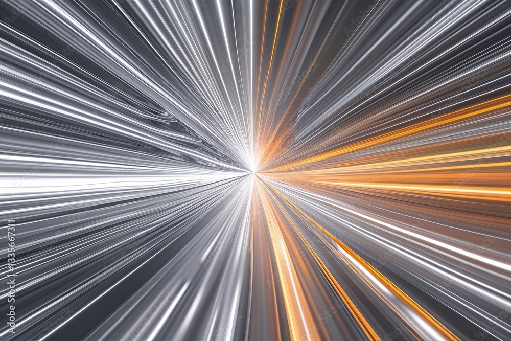 Fototapeta premium Dynamic Silver Light Rays in Vibrant Color Flow