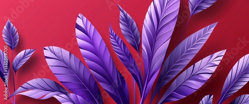 violet pattern on red plain background digital abstract art work illustration design
