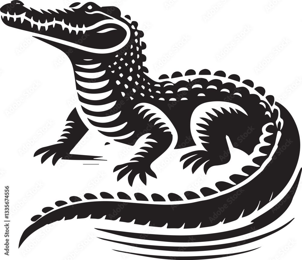 crocodile vector, crocodile logo silhouette vector crocodile vector, crocodile logo silhouette vector