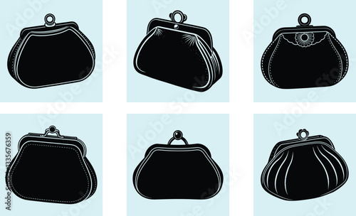 Coin Purse silhouette vector