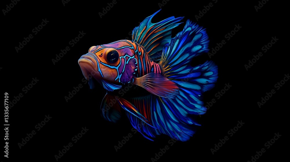 Fototapeta premium Mandarinfish: Underwater Jewel