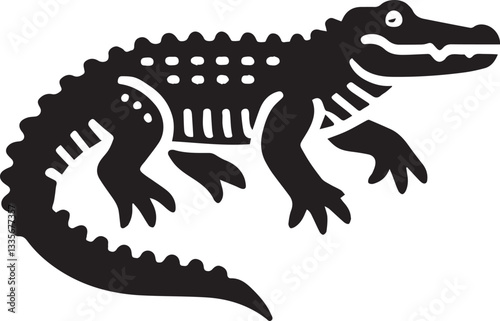 crocodile vector, crocodile logo silhouette vector