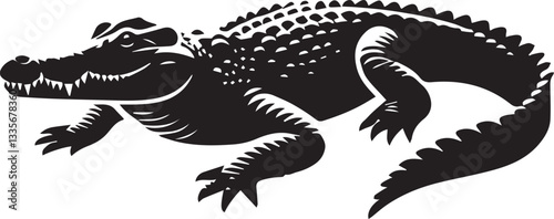 crocodile vector, crocodile logo silhouette vector