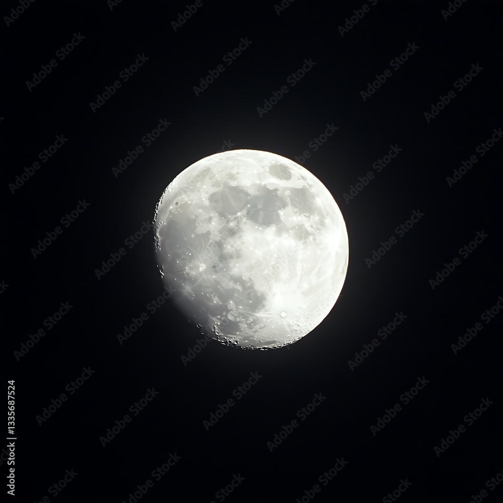 Night sky gibbous moon capture Night sky gibbous moon capture