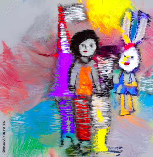 Generated image from original hand-drawn figures