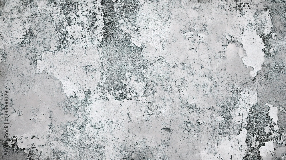 Fototapeta premium Textured Grunge Wall: An abstract close-up reveals a distressed wall with peeling paint, exposing layers of texture, evoking feelings of age and decay, with a minimalist yet raw aesthetic.