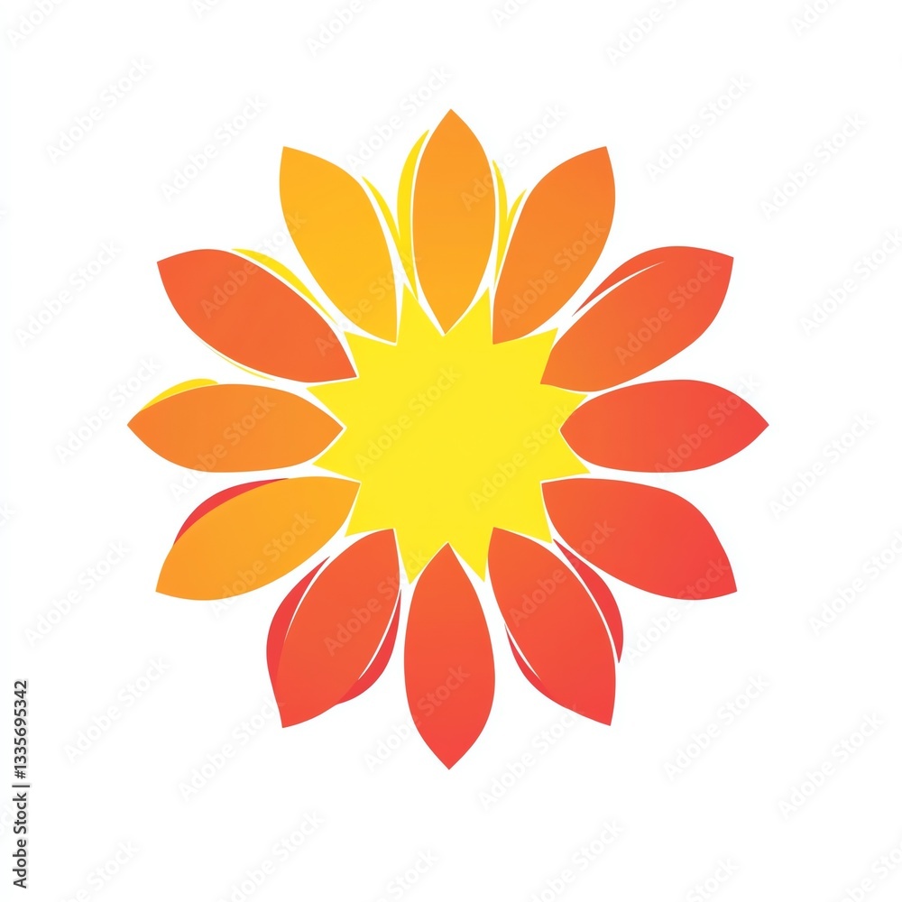 RadiantSunFlowerDesignAvibrantlogoofacircularsunflowerwithorangeandyellowpetals.Perfectforsummerbrands RadiantSunFlowerDesignAvibrantlogoofacircularsunflowerwithorangeandyellowpetals.Perfectforsummerbrands