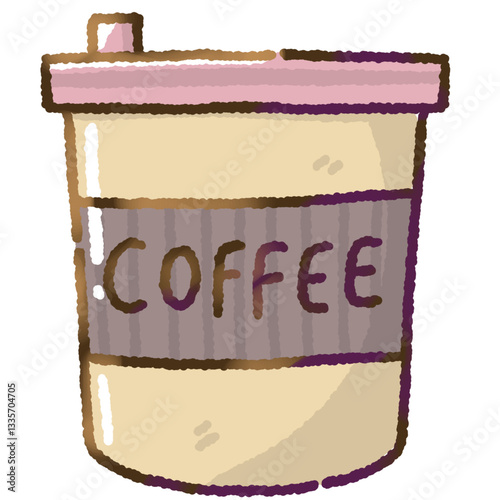 Coffee cup takeaway illustration