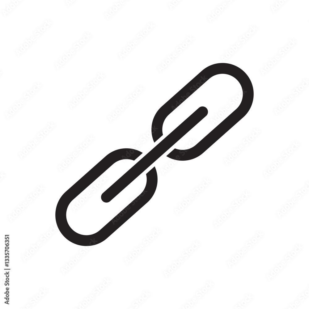 Link icon, hyperlink sign, interlink signal, linking symbol. Link icon vector isolated on circle background. Link style. Link icon, hyperlink sign, interlink signal, linking symbol. Link icon vector isolated on circle background. Link style.