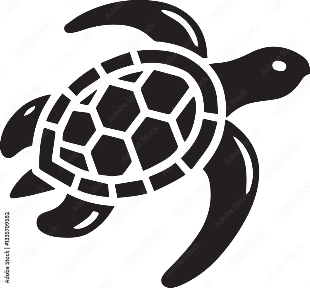 Obraz premium turtle vector, turtle logo silhouette vector, turtle vector illustration