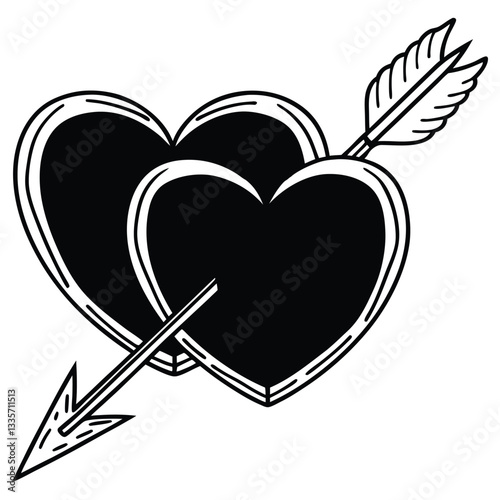 black hearts, black heart symbol, black heart aesthetic,