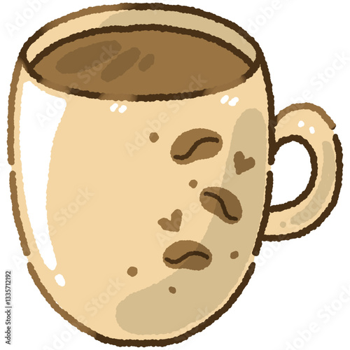 A cup of hot coffee illustration