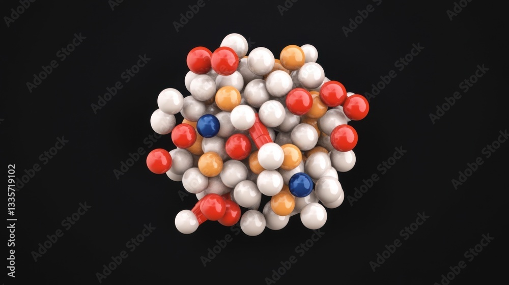 city living, modern architecture, travel. Abstract 3D Rendering of a Colorful Sphere Cluster city living, modern architecture, travel. Abstract 3D Rendering of a Colorful Sphere Cluster