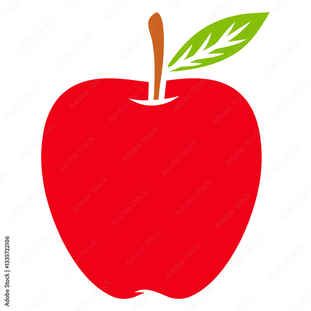 Obraz premium red apple vector illustration